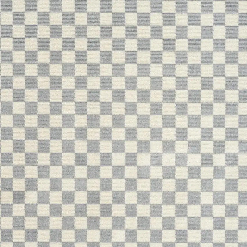 Ivory Checkered Area Rug Photo 7