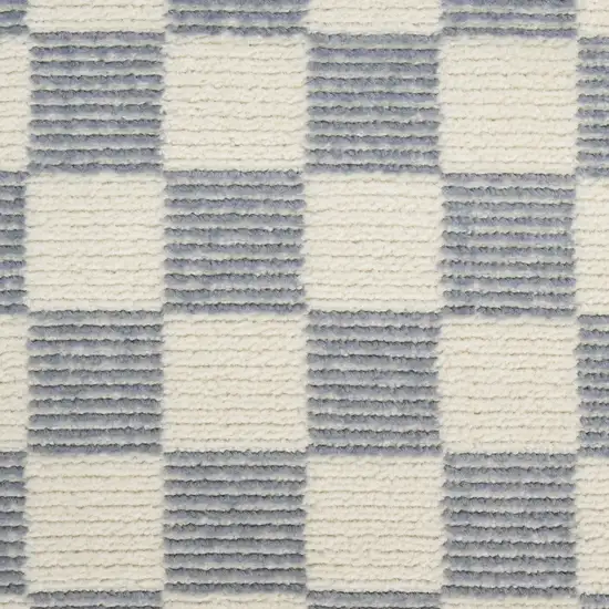Ivory Checkered Area Rug Photo 9