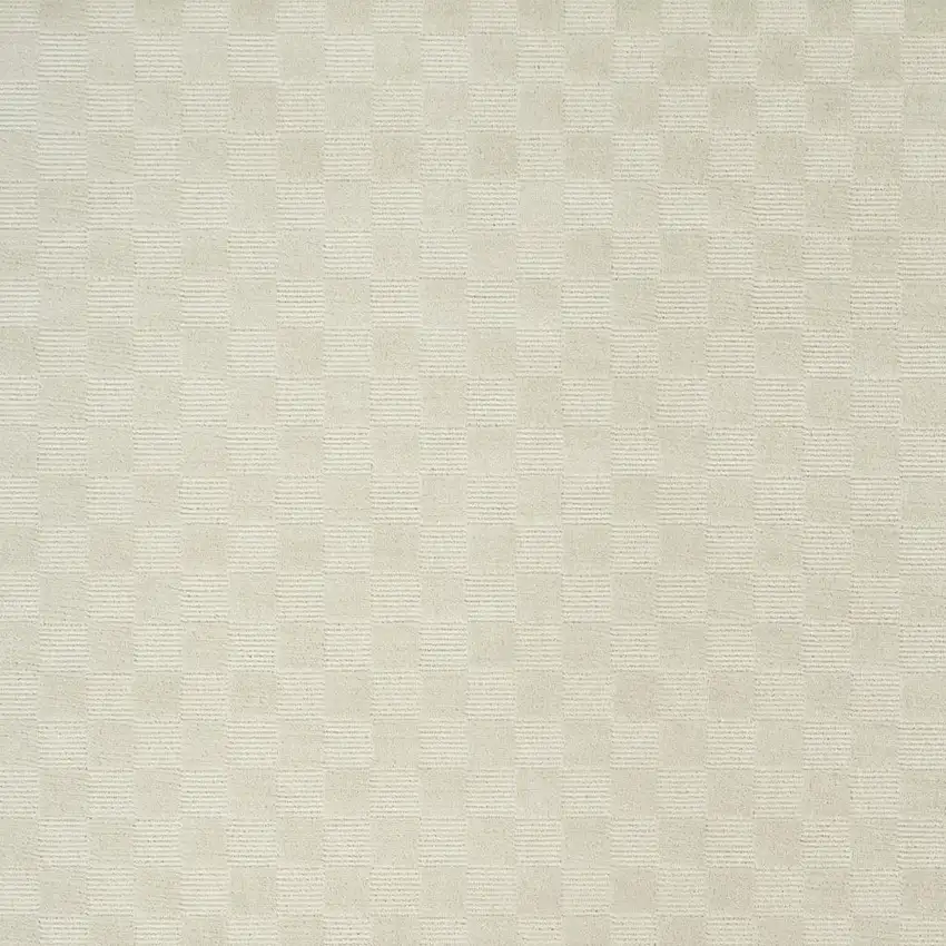 Ivory Checkered Area Rug Photo 3