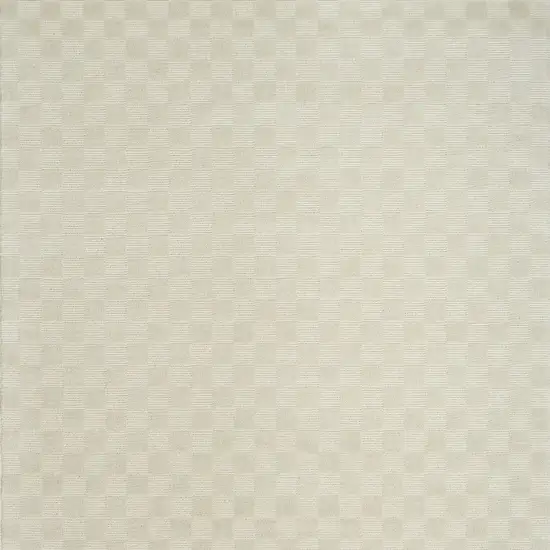Ivory Checkered Area Rug Photo 7
