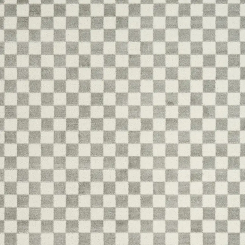 Ivory Checkered Area Rug Photo 7