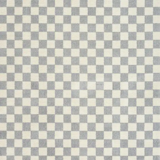 Ivory Checkered Area Rug Photo 7