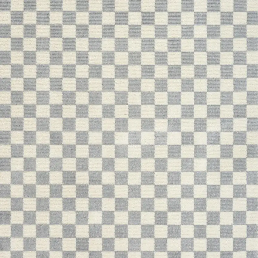 Ivory Checkered Area Rug Photo 7