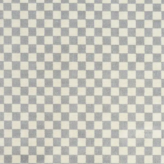 Ivory Checkered Area Rug Photo 6