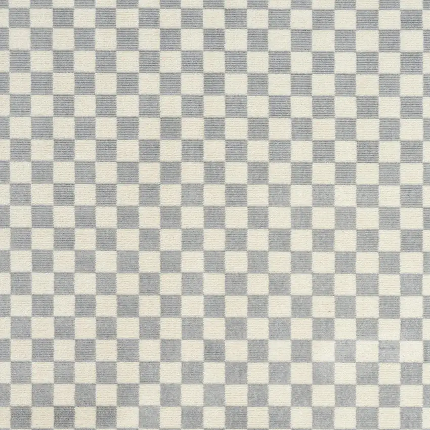 Ivory Checkered Area Rug Photo 6