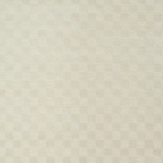 Ivory Checkered Area Rug Photo 3