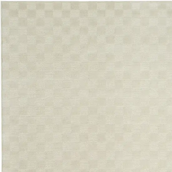 Ivory Checkered Area Rug Photo 7