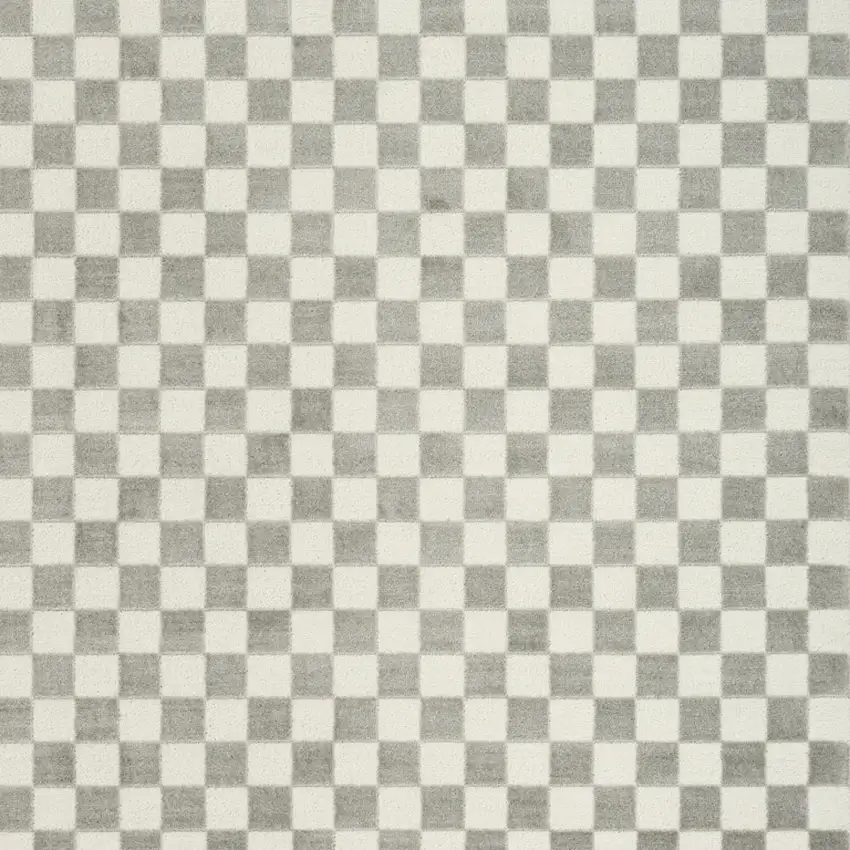 Ivory Checkered Area Rug Photo 8