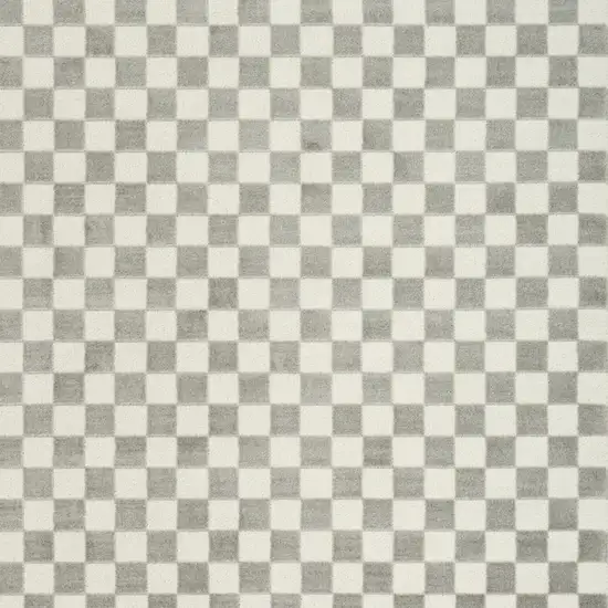 Ivory Checkered Area Rug Photo 8