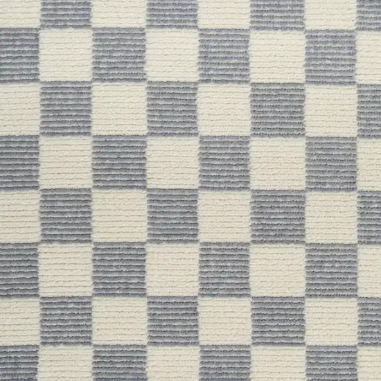 Ivory Checkered Area Rug Photo 8