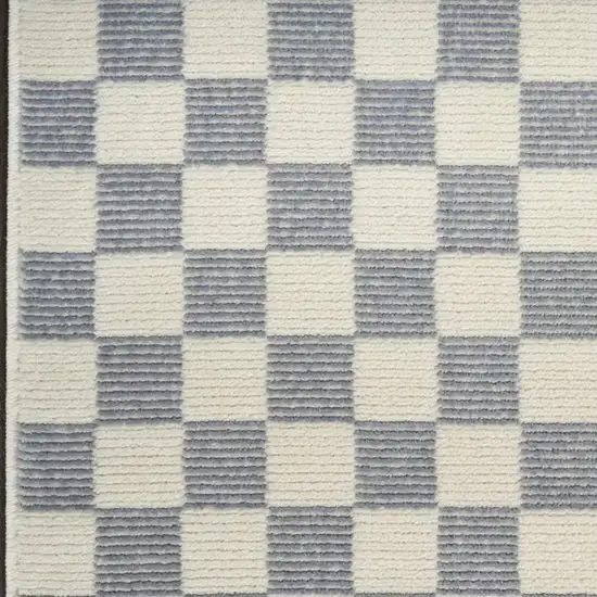 Ivory Checkered Area Rug Photo 3