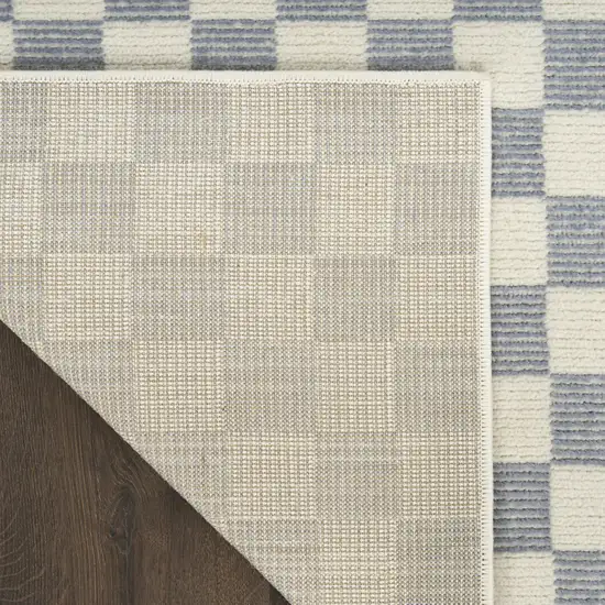 Ivory Checkered Area Rug Photo 9