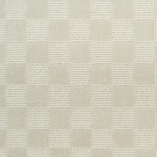 Ivory Checkered Area Rug Photo 8