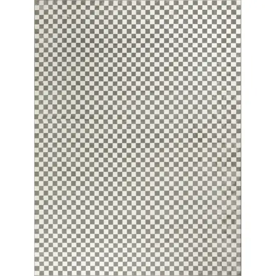 Ivory Checkered Area Rug Photo 7