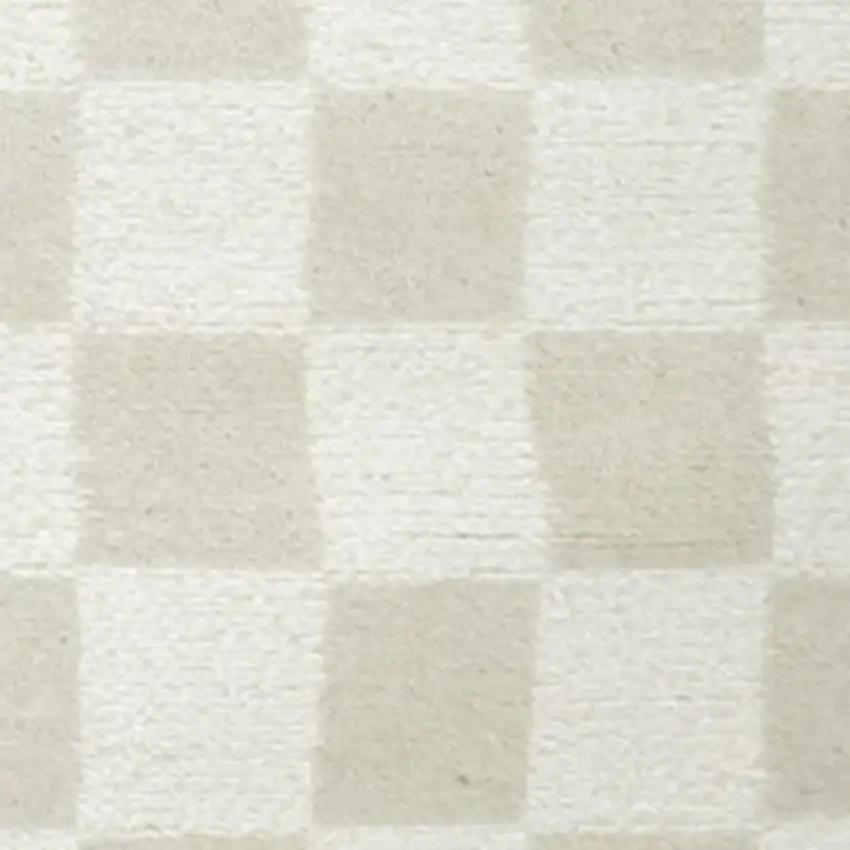 Ivory Checkered Area Rug Photo 3