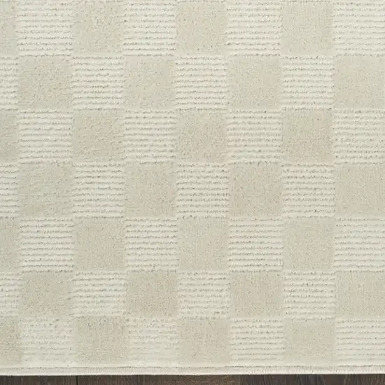Ivory Checkered Area Rug Photo 8
