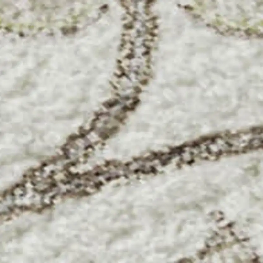 Ivory Copper And Gray Floral Washable Area Rug With UV Protection Photo 2