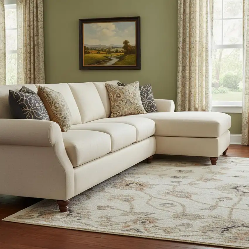 Ivory Copper And Gray Floral Washable Area Rug With UV Protection Photo 2