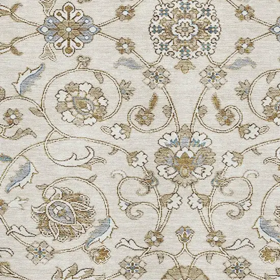 Ivory Copper And Gray Moroccan Washable Area Rug With UV Protection Photo 5