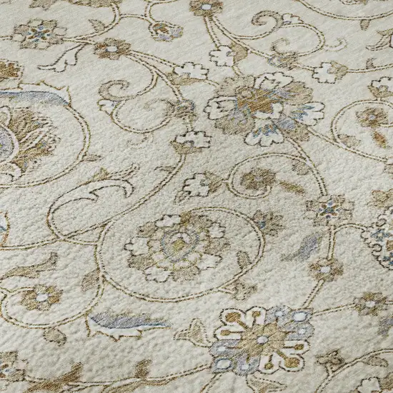 Ivory Copper And Gray Moroccan Washable Area Rug With UV Protection Photo 8