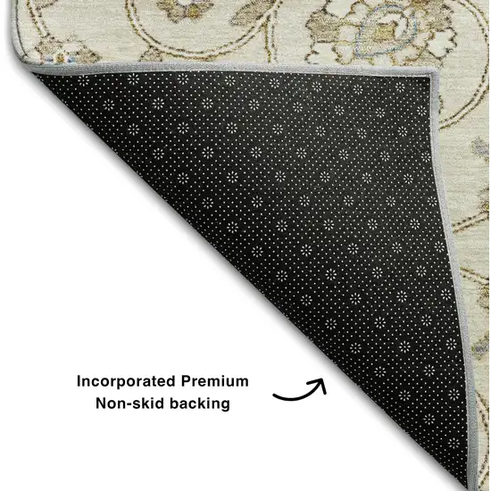 Ivory Copper And Gray Moroccan Washable Area Rug With UV Protection Photo 5