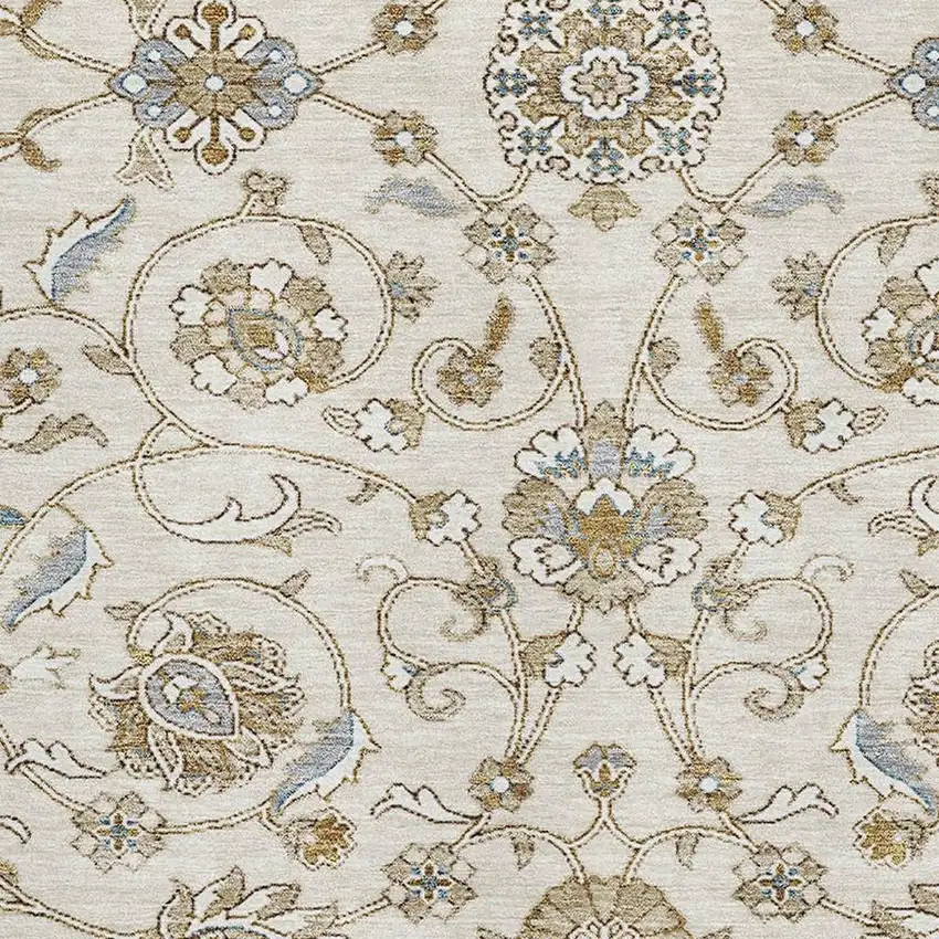 Ivory Copper And Gray Moroccan Washable Area Rug With UV Protection Photo 2