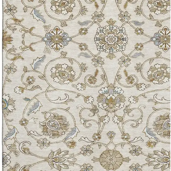 Ivory Copper And Gray Moroccan Washable Area Rug With UV Protection Photo 3