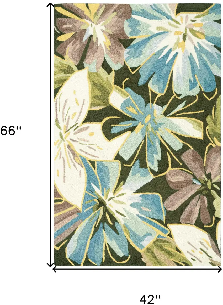 Ivory Dark Brown and Gray Floral Hand Carved Handmade Area Rug Photo 3