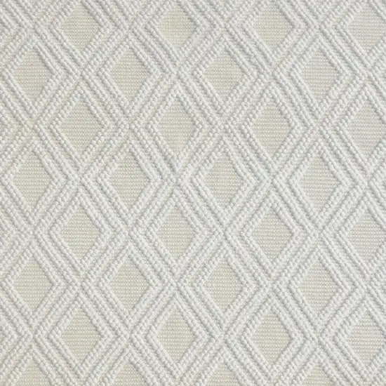Ivory Geometric Handmade Area Rug Photo 5