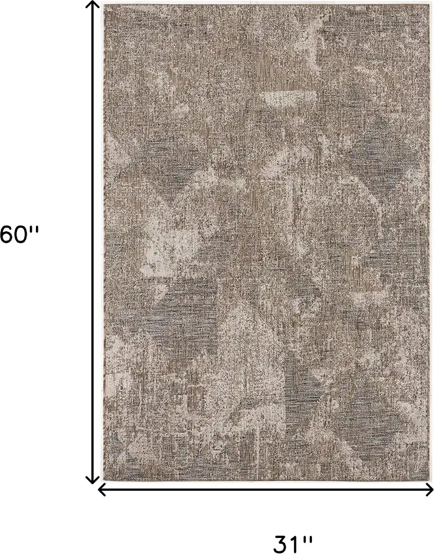 Ivory Distressed Diamonds Area Rug Photo 10