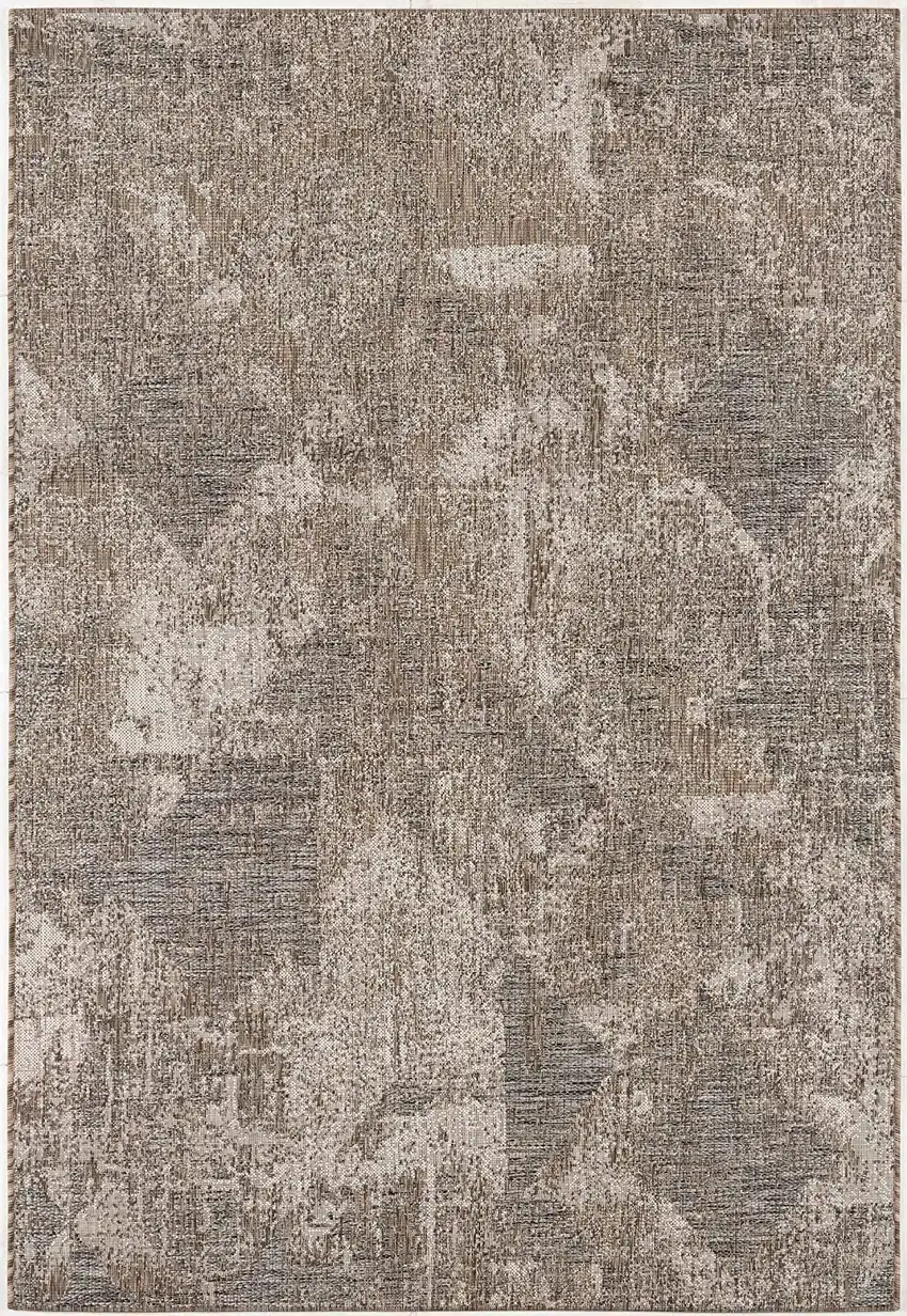 Ivory Distressed Diamonds Area Rug Photo 1