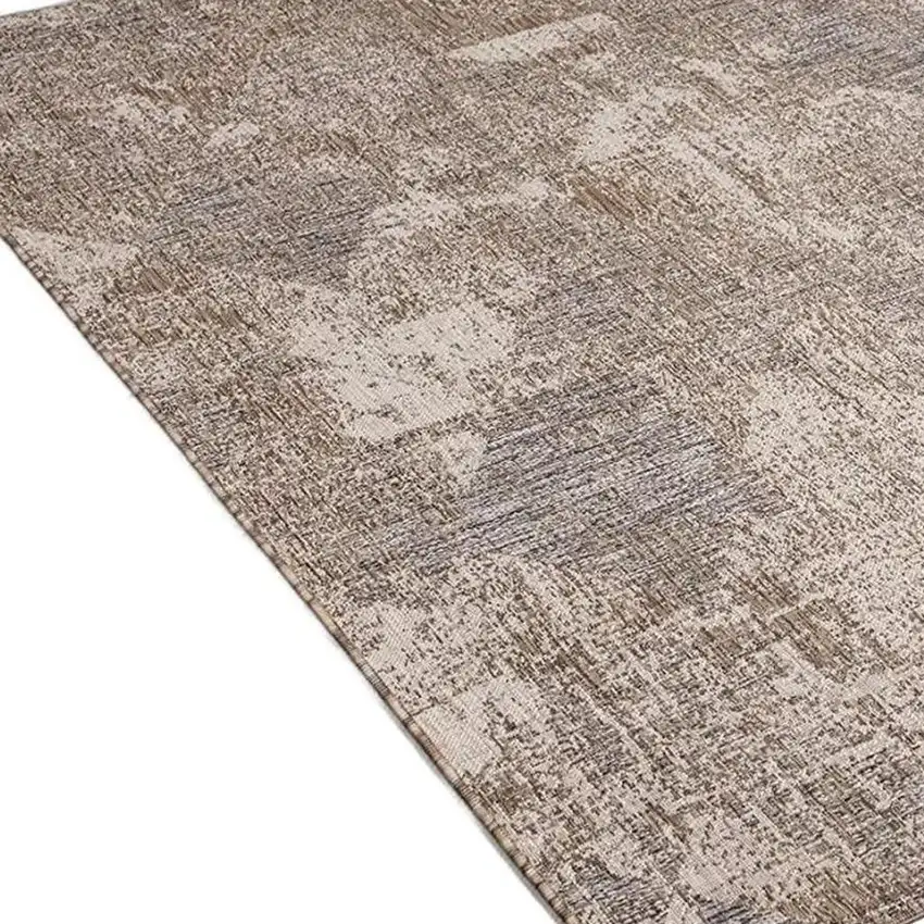 Gray and Ivory Abstract Area Rug Photo 9