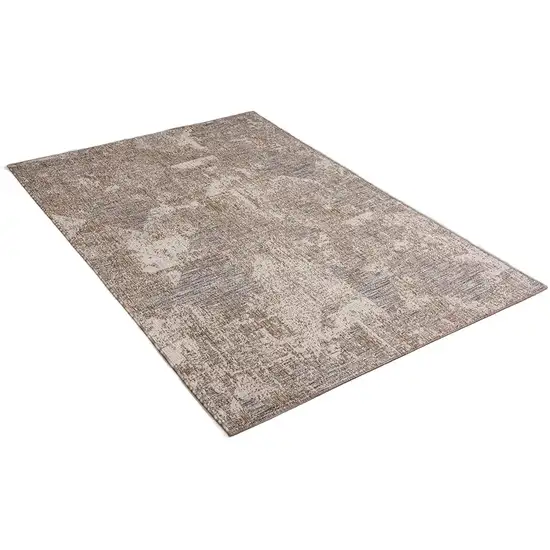 Gray and Ivory Abstract Area Rug Photo 1