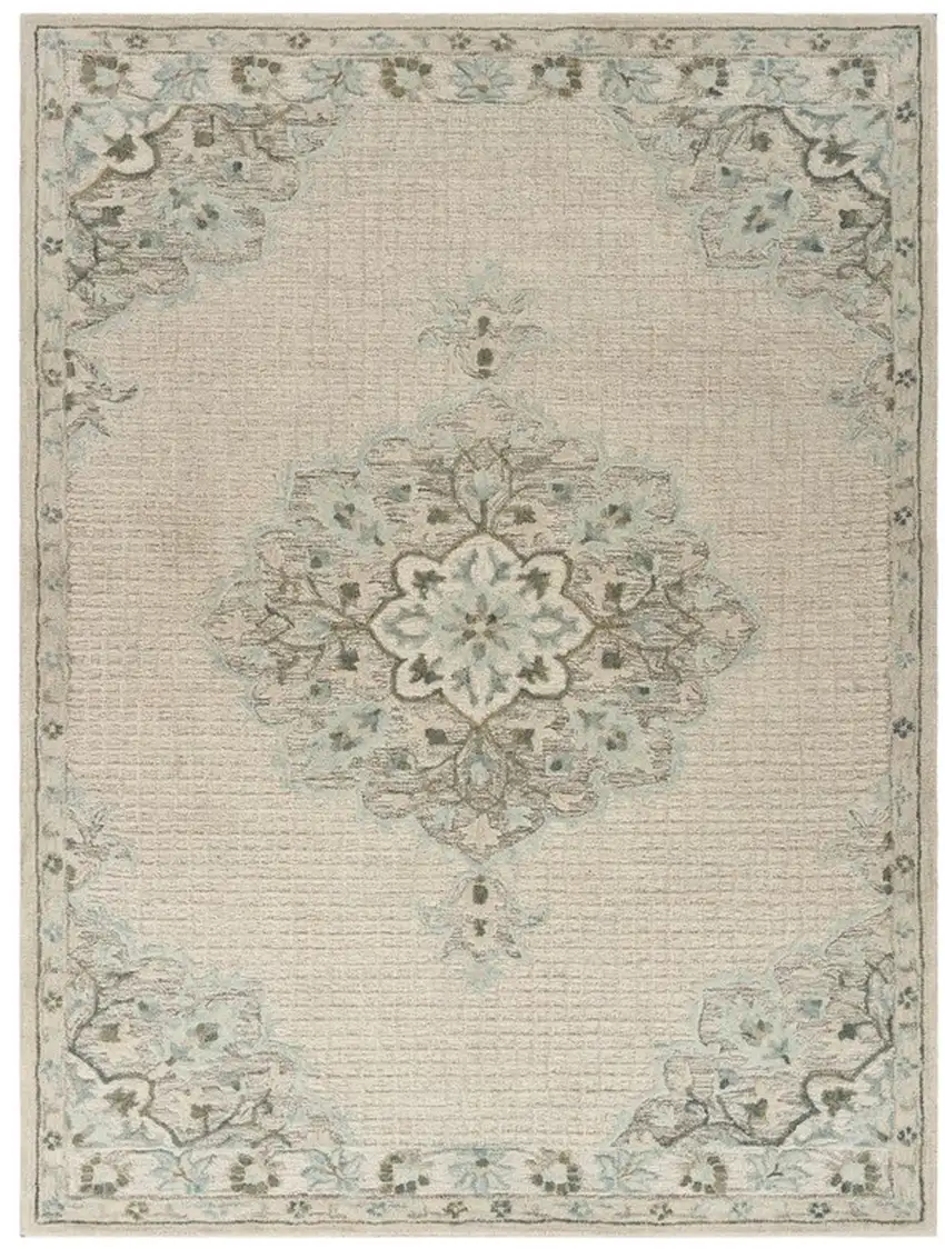 Ivory Wool Handmade Area Rug Photo 2