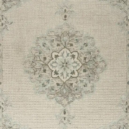 Ivory Wool Handmade Area Rug Photo 5