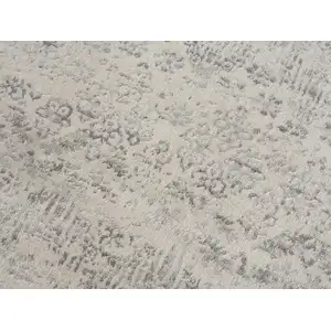Photo of Ivory Distressed Ikat Pattern Area Rug