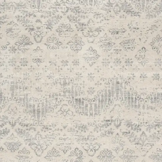 Ivory Distressed Ikat Pattern Area Rug Photo 2