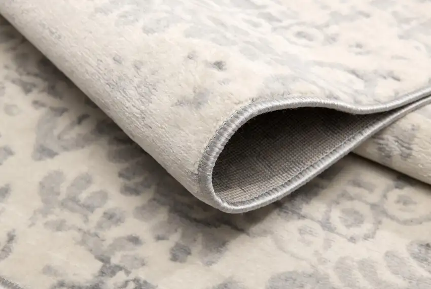 Ivory Distressed Ikat Pattern Area Rug Photo 8