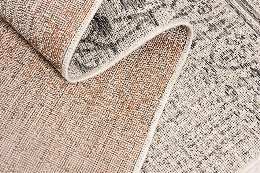 Ivory Distressed Scroll Pattern Area Rug Photo 6