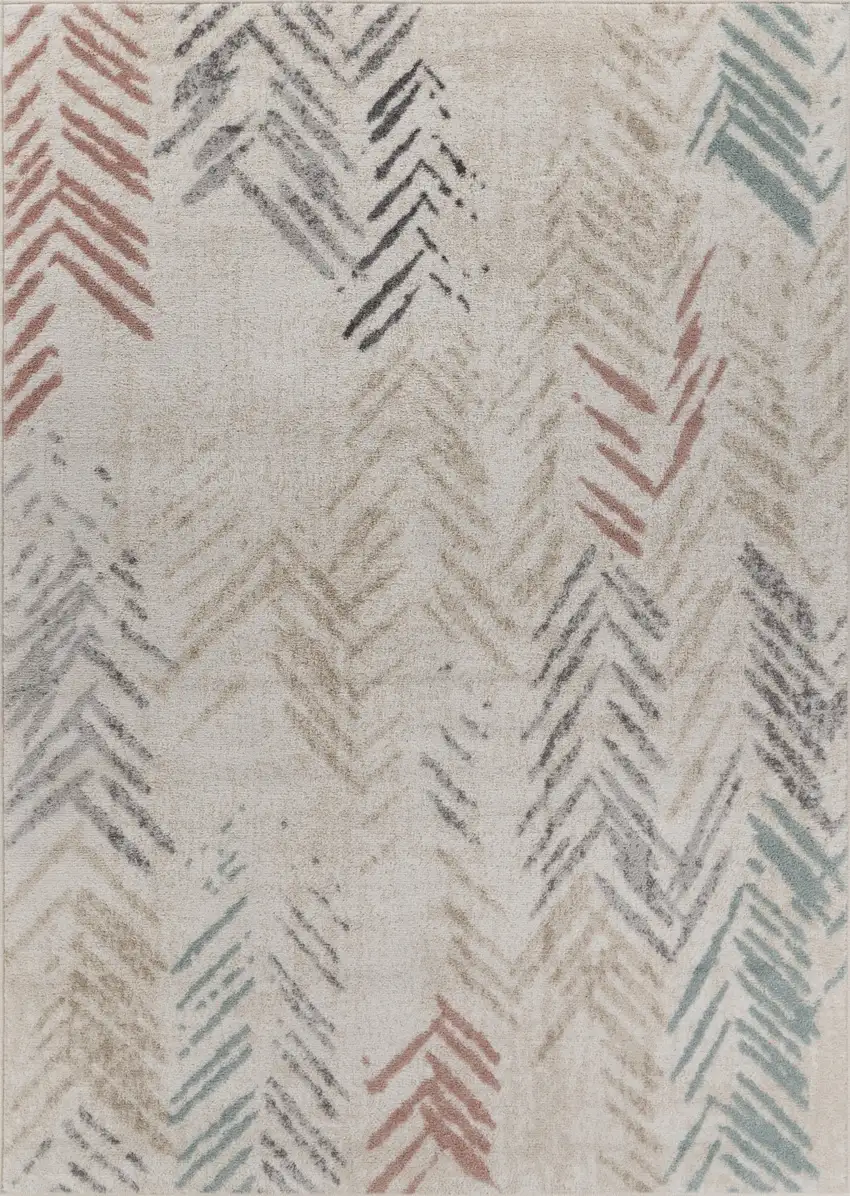 Ivory Eclectic Arrows Area Rug Photo 7