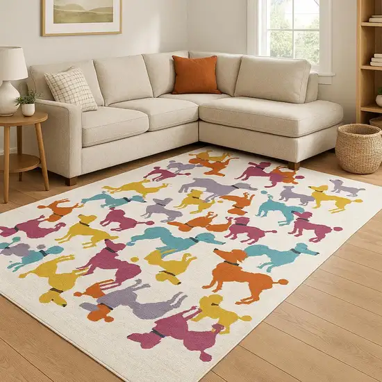 Ivory Flatweave Area Rug Photo 1