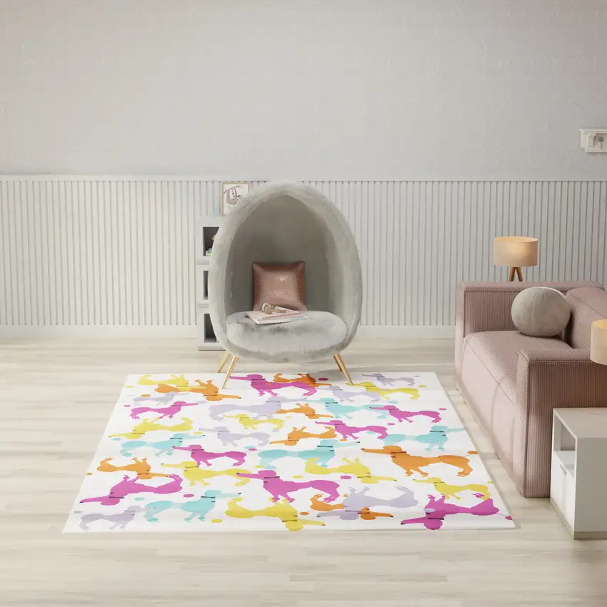 Ivory Flatweave Area Rug Photo 6