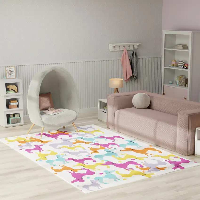 Ivory Flatweave Area Rug Photo 5