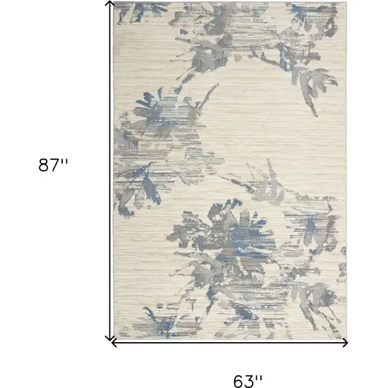 Ivory Floral Area Rug Photo 3