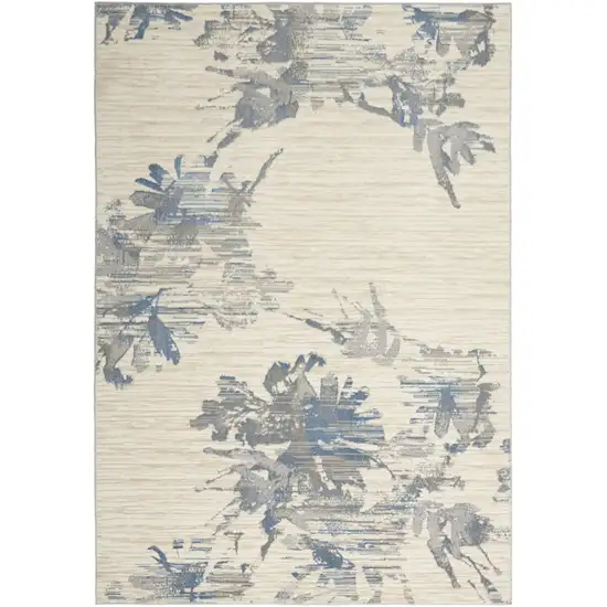Ivory Floral Area Rug Photo 6