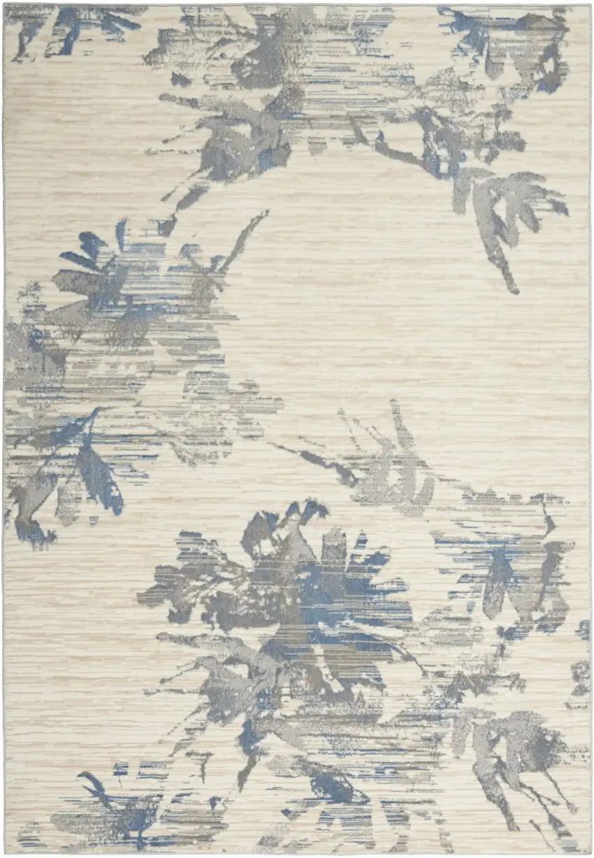 Ivory Floral Area Rug Photo 6