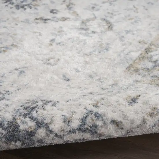 Ivory Floral Distressed Area Rug Photo 9