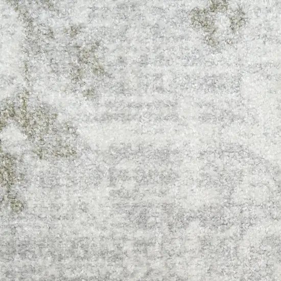 Ivory Floral Distressed Area Rug Photo 2