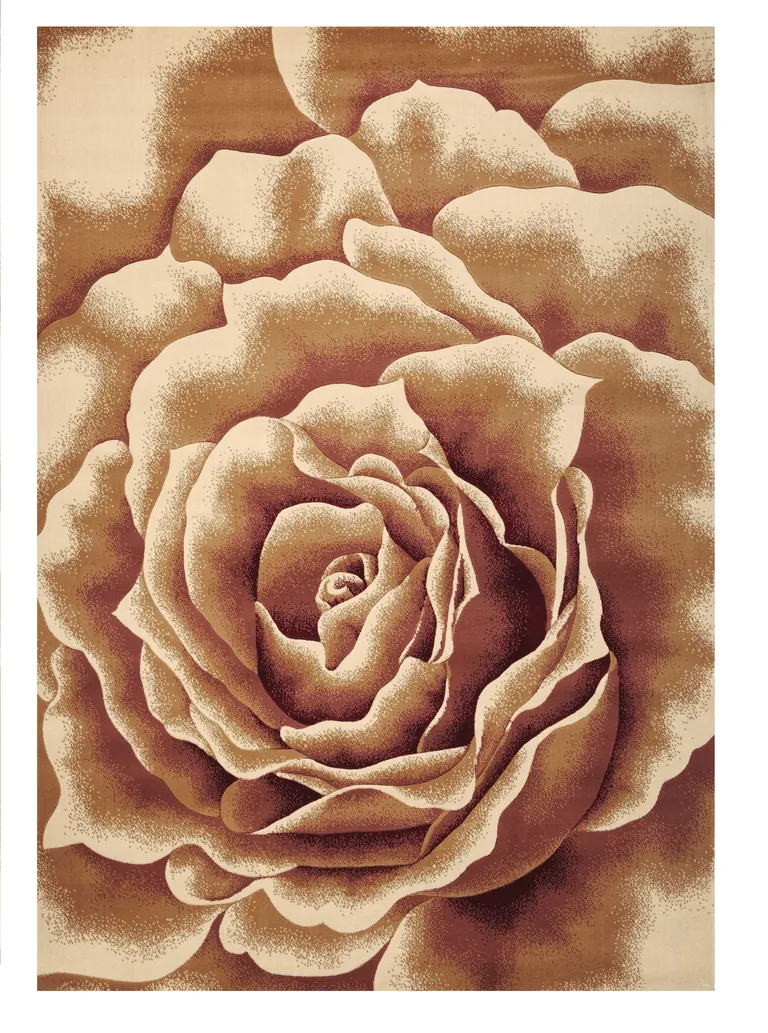 Ivory Floral Indoor Area Rug Photo 3