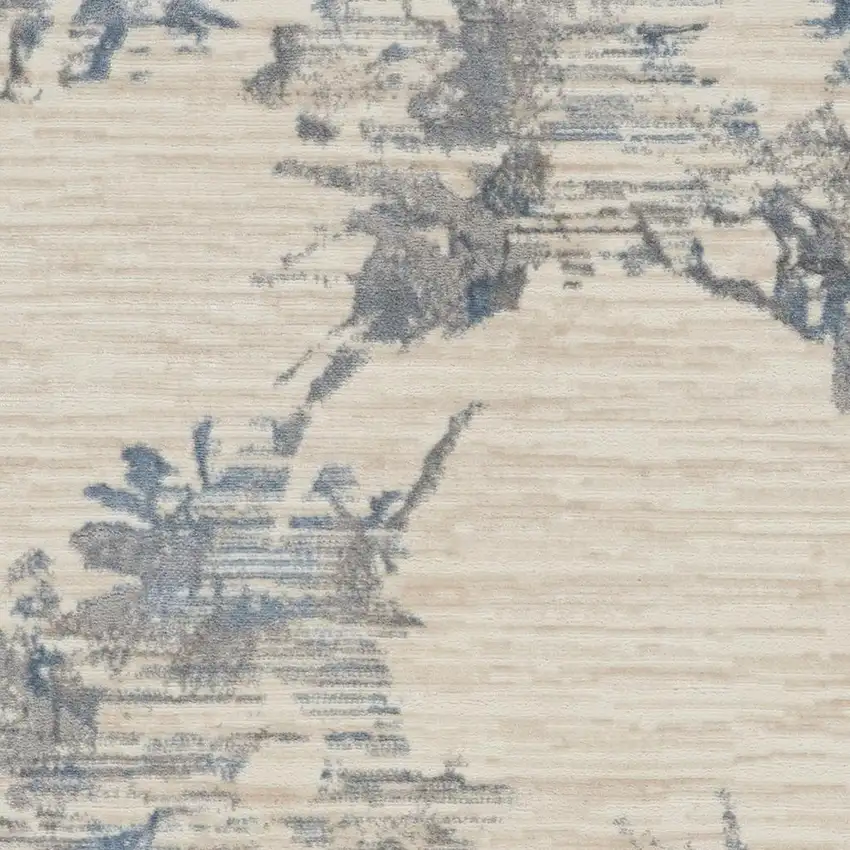 Ivory Floral Power Loom Area Rug Photo 2